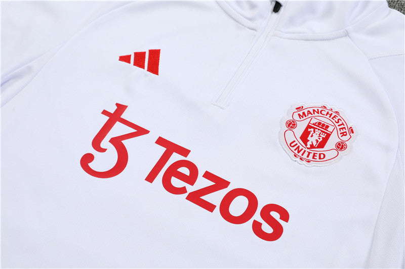 Buzo Completo Manchester United Blanco Negro