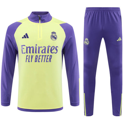 Buzo Completo Real Madrid Amarillo Morado