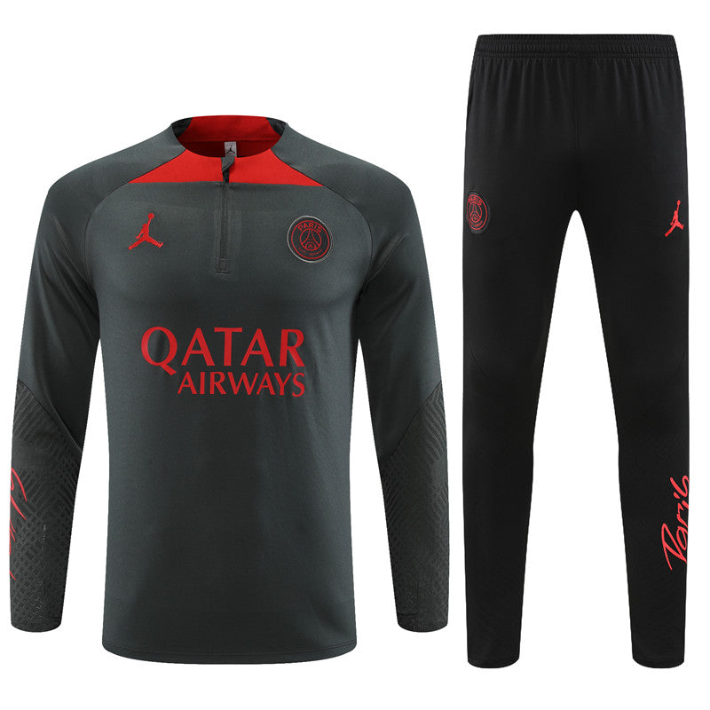 Buzo Completo PSG x Jordan Negro Rojo 2022/23