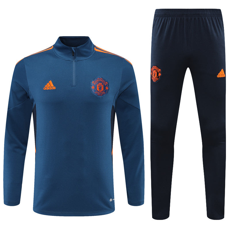 Buzo Completo Manchester United Azul Naranjo 2022/23