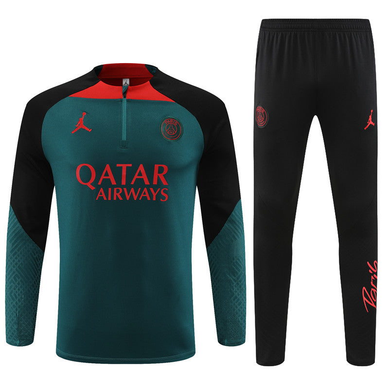 Buzo Completo PSG x Jordan Verde Rojo 2022/23