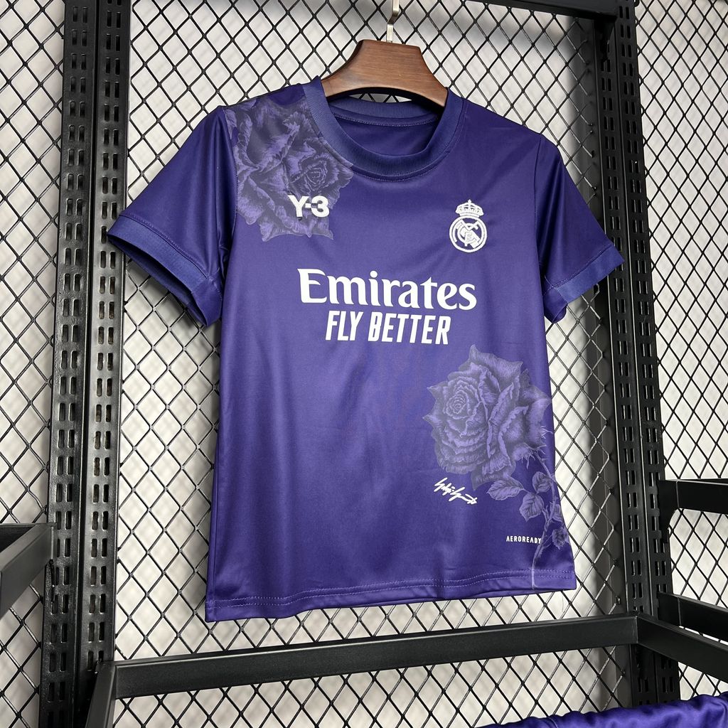 Real Madrid "Y-3 Rose Edition Purple" 2024/25 Kit Niños