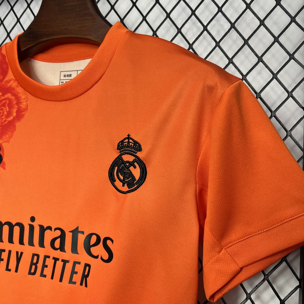 Real Madrid "Y-3 Rose Edition Orange" 2024/25 Kit Niños