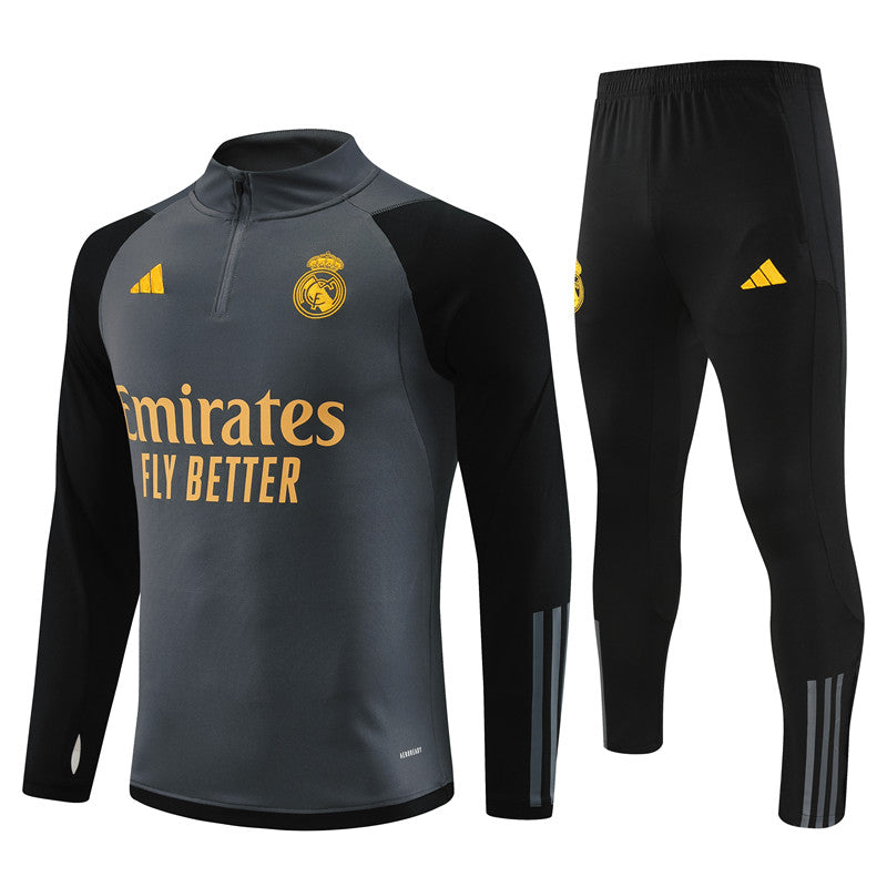 Buzo Completo Real Madrid Gris Oscuro