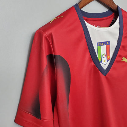 Italia Portero Roja Retro 2006 Versión Fan