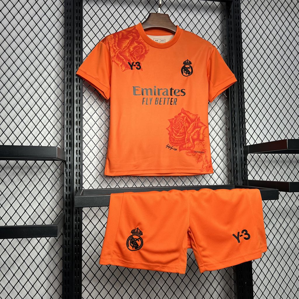 Real Madrid "Y-3 Rose Edition Orange" 2024/25 Kit Niños