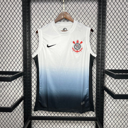 Corinthians Local Sin Mangas Blanca 2024/25 Versión Fan