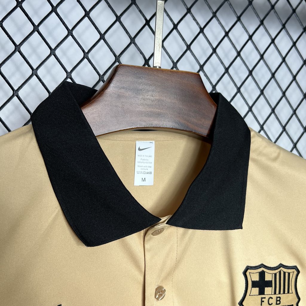 FC Barcelona Polo Khaki 2024/25 Versión Fan