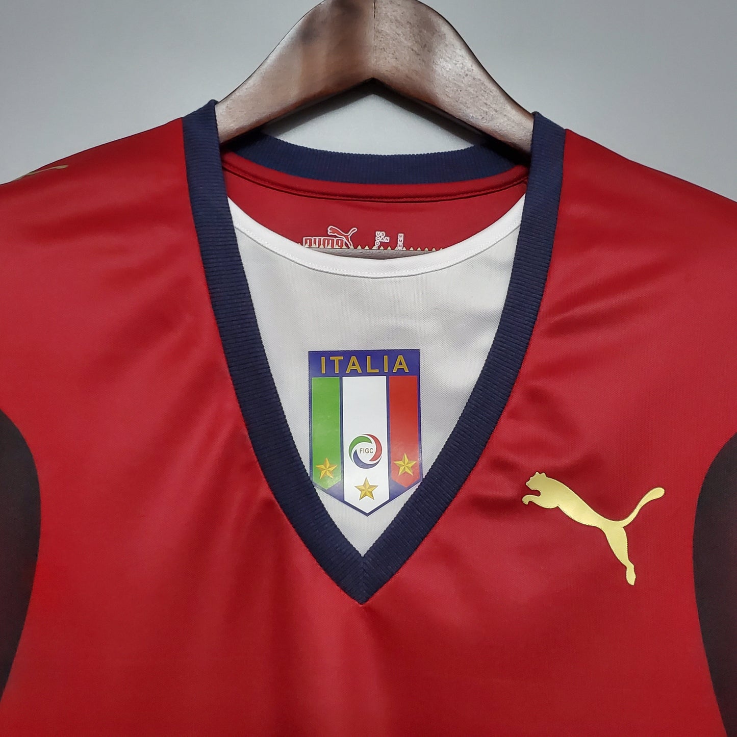 Italia Portero Roja Retro 2006 Versión Fan