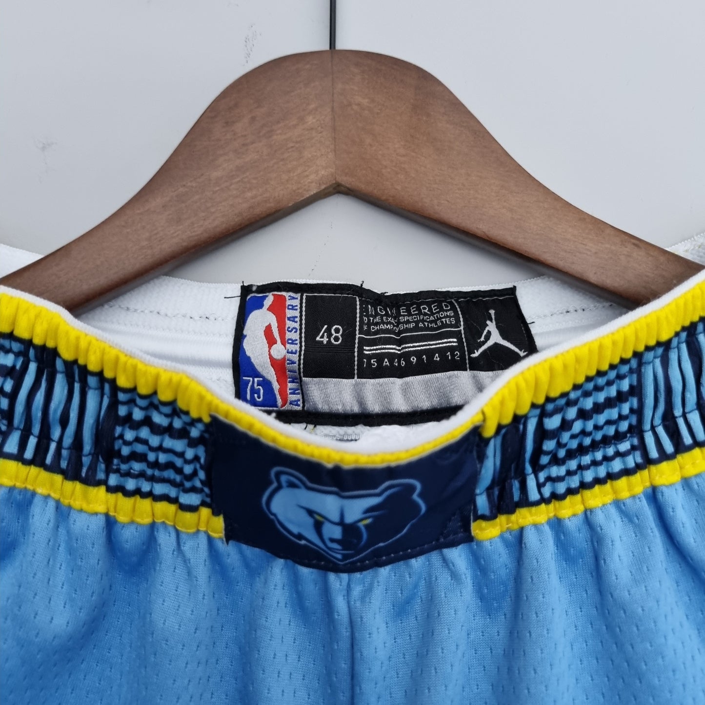 75 Aniversario Memphis Grizzlies "Jordan Edition" Shorts Celestes