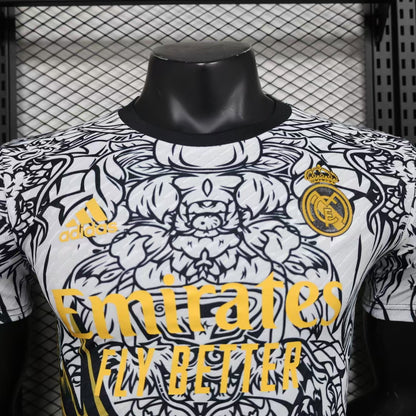 Real Madrid Edición Dragón Blanco y Amarillo 2024/25 Versión Jugador