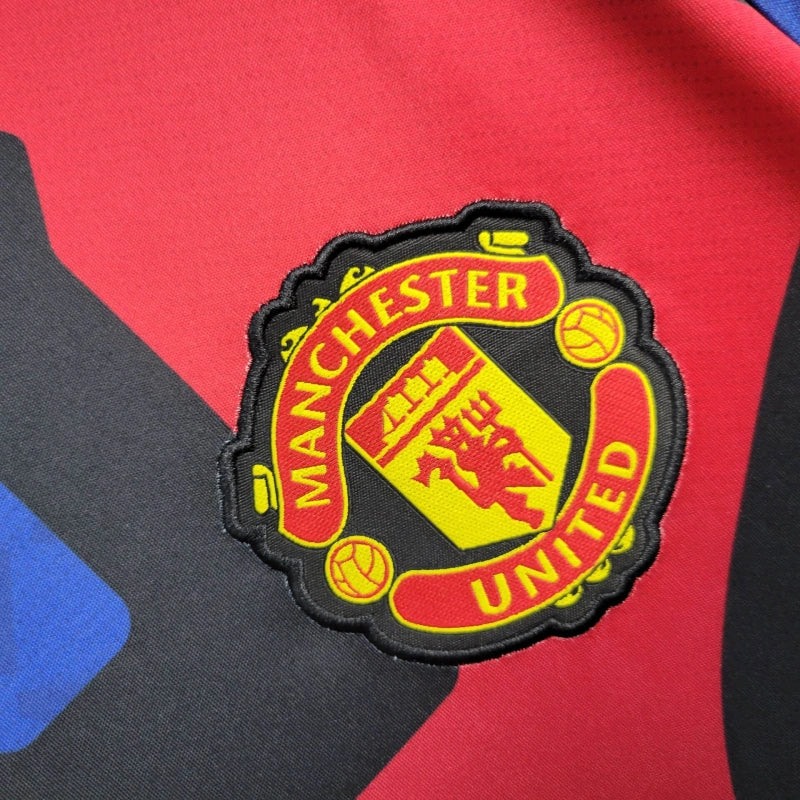 Manchester United Entrenamiento Roja y Azul 2024/25 Versión Fan